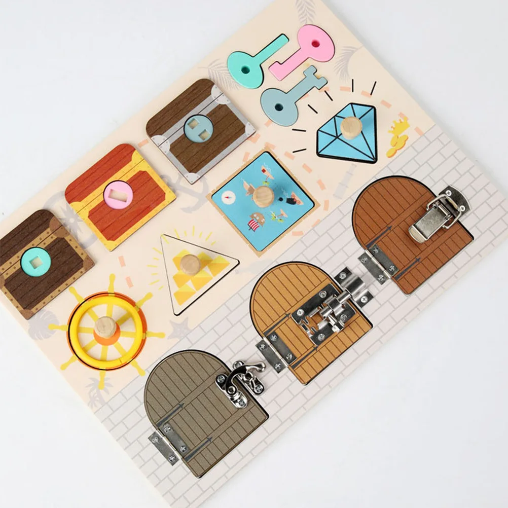 Déverrouiller des jouets de planche occupée pour bébés, porte sensorielle en bois Montessori, tout-petits, enfants et bébés
