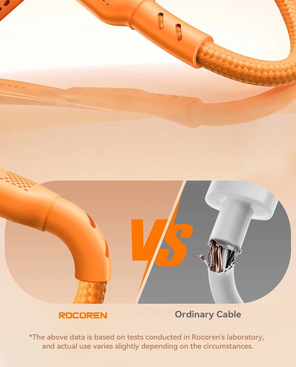 Rocoren 240W USB-Kabel PD USB-C zu Typ-C Kabel für Huawei Xiaomi Samsung USB-C Schnellladekabel Ladekabel Typ-C Kabel – Detail 17