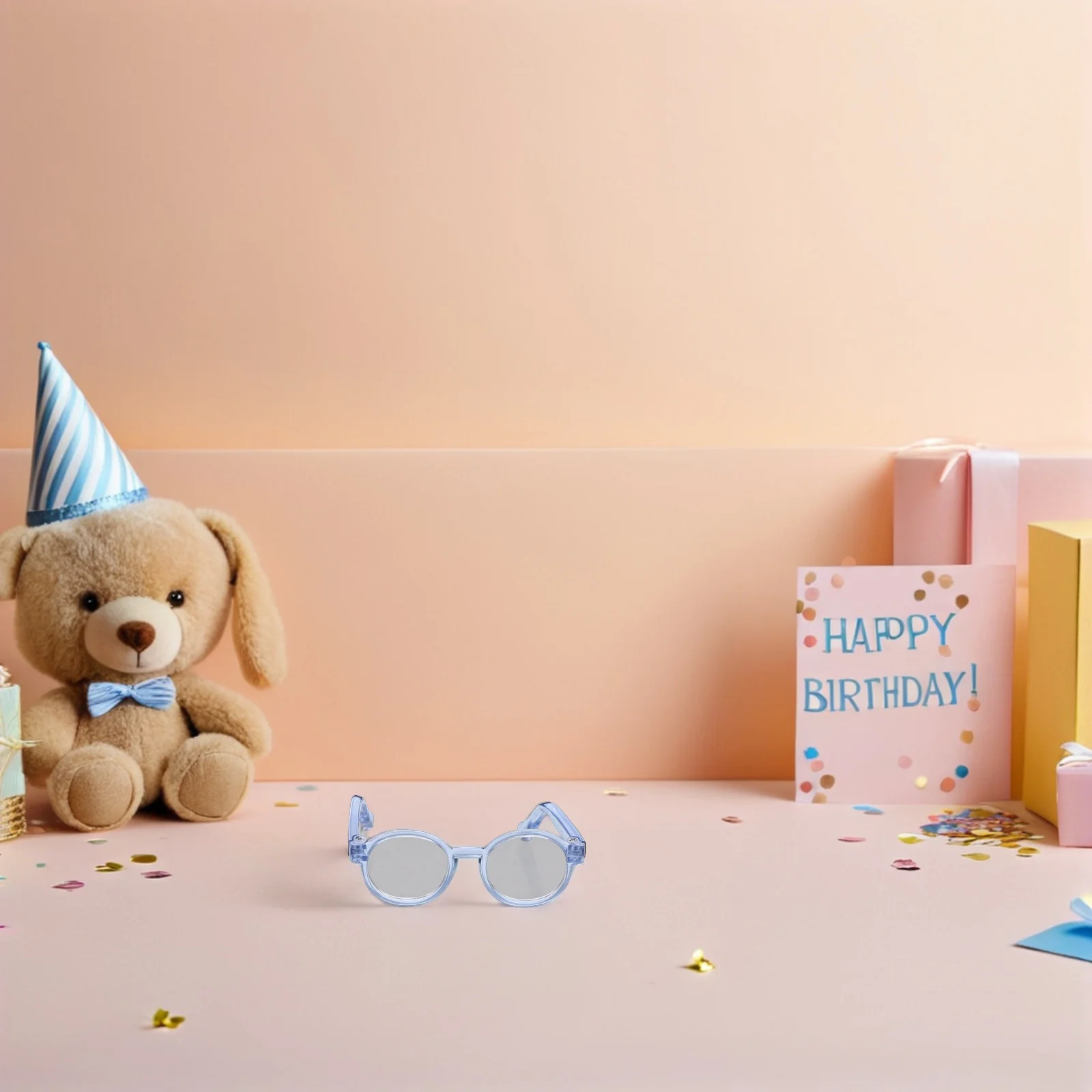 

5 шт., мини-очки, прозрачные линзы, стильный аксессуар для миниатюрного кукольного домика, коллекция очков для косплея и творческих проектов