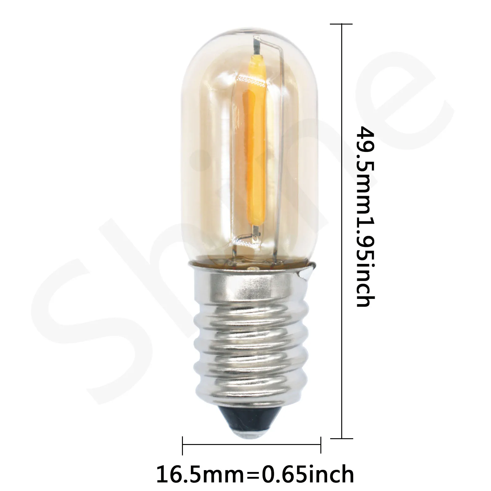 Mini E14 AC 220V LED COB Lamp 0.6W Edison LED Bulb LED filament Lights Warm White for LED Fridge Freezer Filament Light Bulb