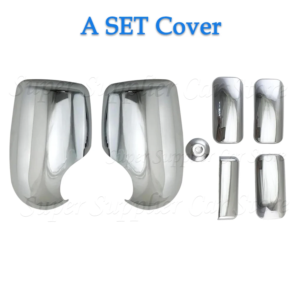 Car Rearview Mirror Decoration Cover For Ford Transit MK6 MK7 2000-2013 Chrome Wing Mirror Covers & 4 Door Handle Covers - view 2