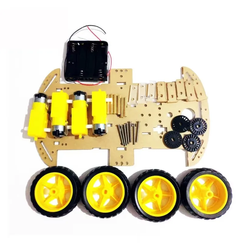 Smart RC Auto Tracking Tractor Chassis 4 Driver Power Chronologische Riem Encoder Snelheid ZK 4WD Cduino UNO R3 1280 328 P