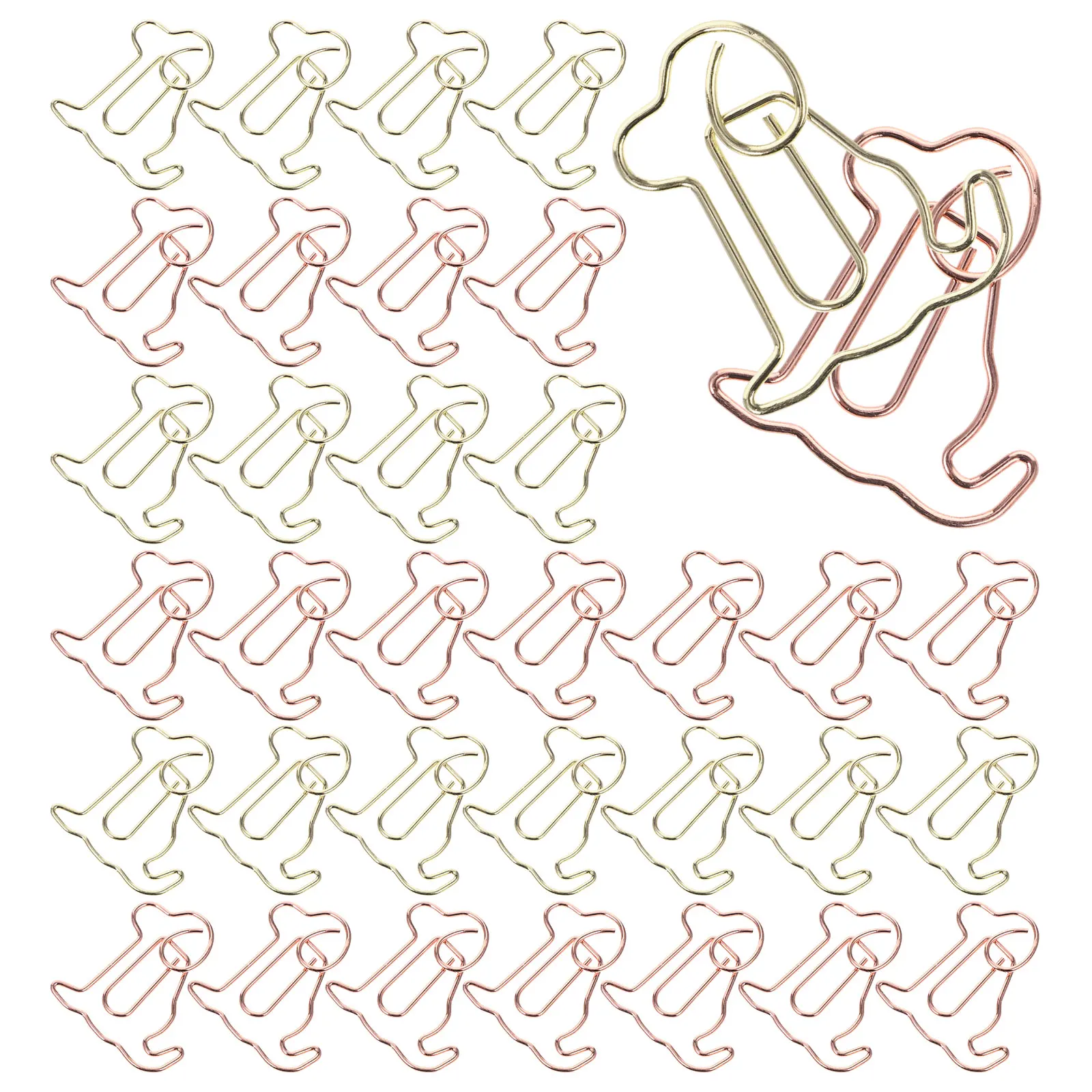 

50pcs Cute Dog Paper Multi-Use File Clips Office Document Paperclips Strong Clamping Force Small Clips For Homework