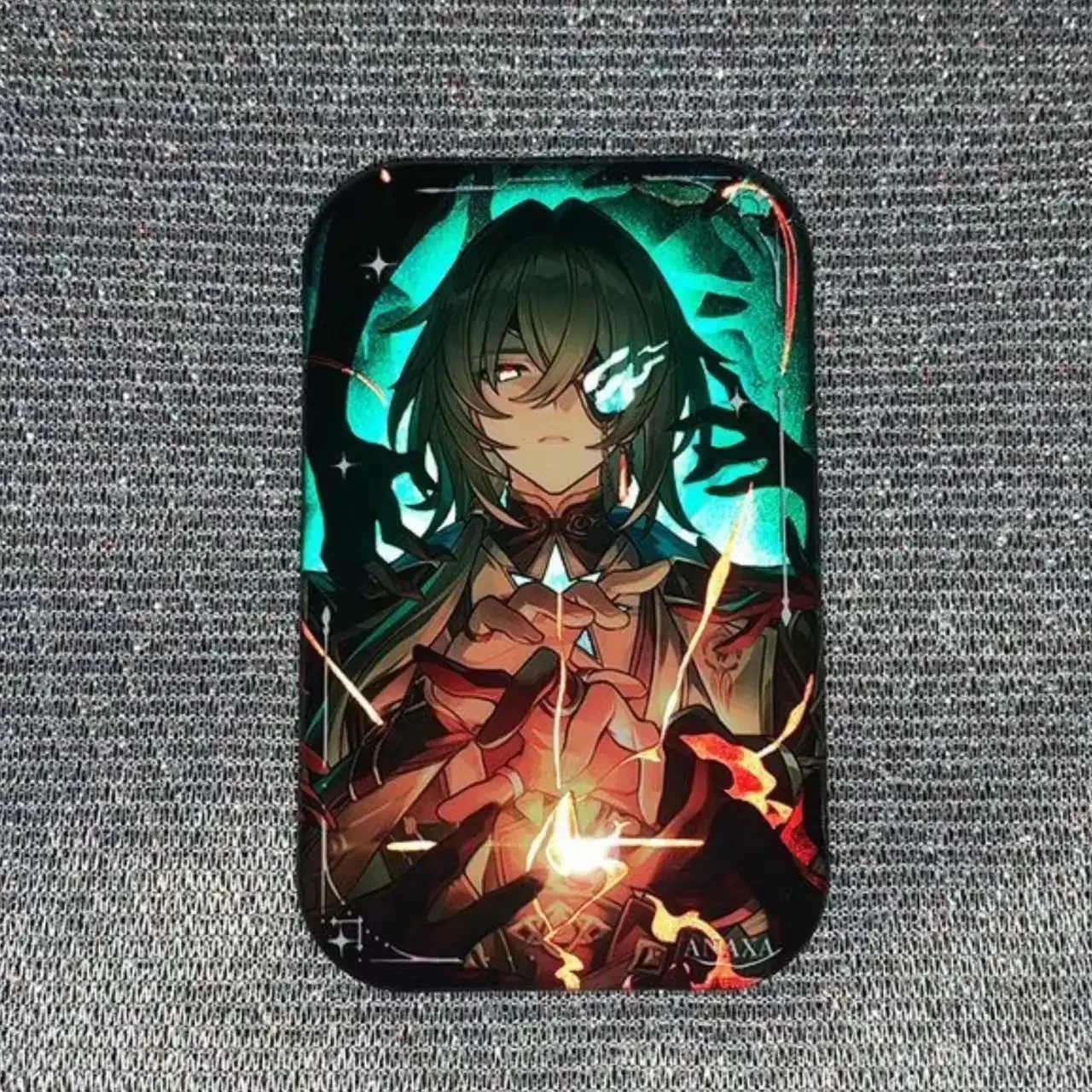 Game Anaxagoras Anaxa Rectangle Anime Reflective badge Brooch Pin Cosplay Badge Accessories For Clothes Backpack Decoration gift