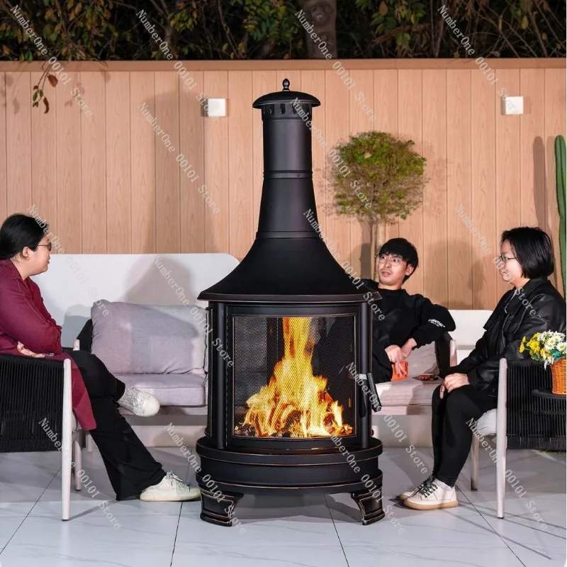 Outdoor patio firepit, household heating stove, multifunction campfire stove, barbecue grill and fireplace set, portable,durable