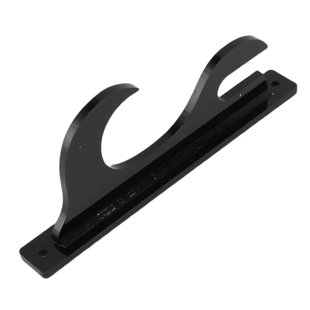 4Pcs Stable Acrylic Wall Mount Sword Stand Black 16.5x7cm 2 Tier Sword Rack Acrylic Sword Display Home Office Use