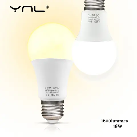 LED Bulb 3PCS Real 3W 6W 9W 12W 15W 18W Lamps E27 Light Bulb 220V-240V Smart IC High Brightness Lampada LED Bulbs
