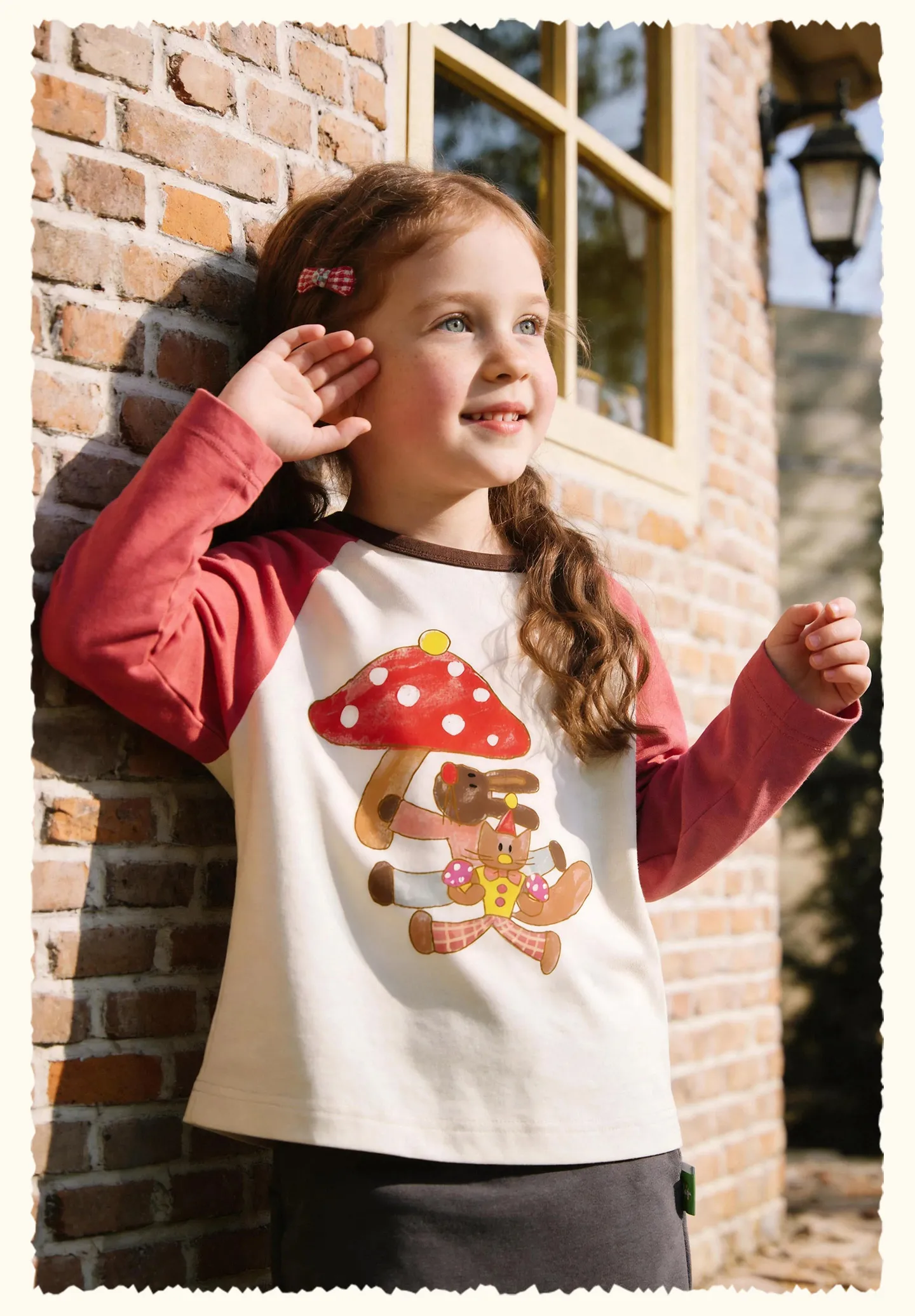 Amila 2026 Herbst Neues Stylisches und Bequemes Kinder-T-Shirt mit Niedlichem Patchwork-Farbblock und Kreativem Musterdesign Langarm – Detail 21