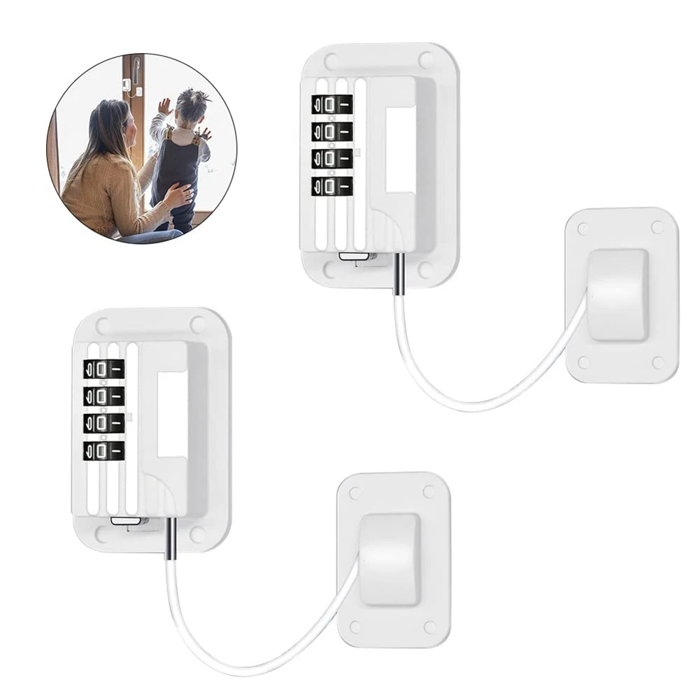 

SSR Fridge Lock with Code, Pack Of 2 Fridge Locks, No Drilling, Fridge Locks for Refrigerators, Wine Cooler, Window Drawer