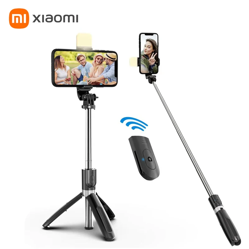 

Xiaomi Smartphone Selfie Stick Wireless Bluetooth Remote Portable Tripod with Fill Light Shutter Remote Control Phone Holder