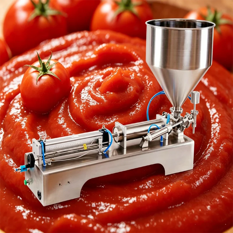 

Pneumatic Filling Machine Multi-Purpose Cream Tomato Sauce Peanut Butter Quantitative Single-Head Filling Machine