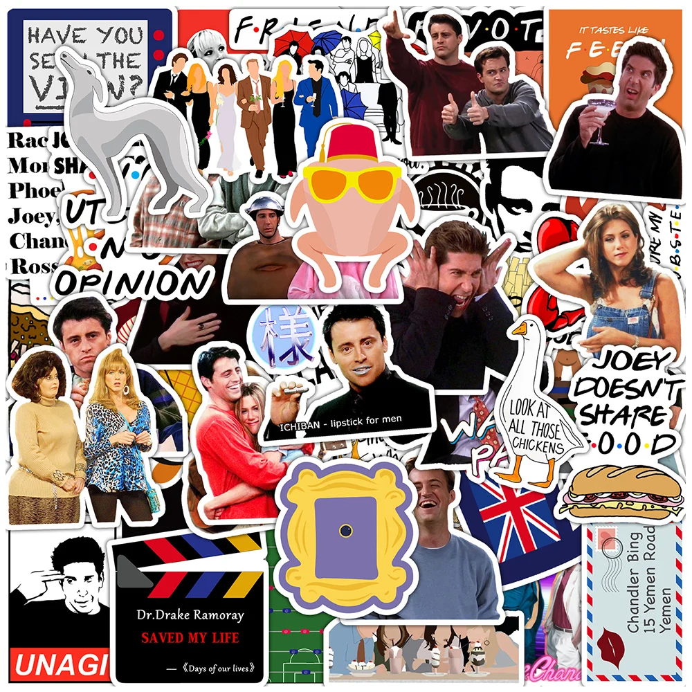 10/30/50 Stuks Klassieke Tv-Serie Vrienden Graffiti Waterdichte Stickers Laptop Telefoon Auto Motorfiets Skateboard Bagage Muursticker