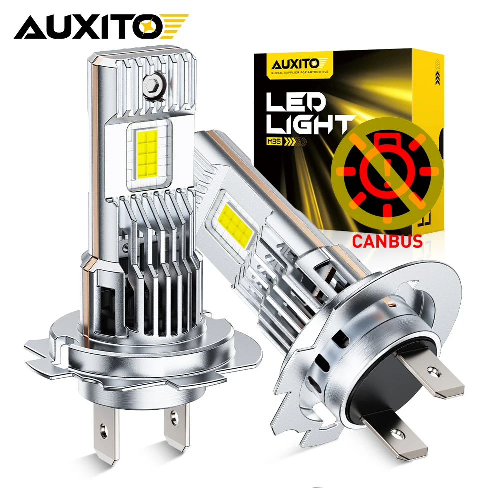

AUXITO 2 шт. 30000LM H7 LED лампы для фар Canbus, автомобильные мини-турбо-фары 6500K для VW Passat, BMW, Mazda, Kia, Hyundai