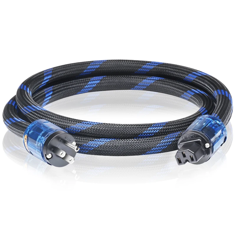 Cable de alimentación Hifi de alta calidad 6N OFC CD DAC, Cable de alimentación CA con enchufe chapado en rodio