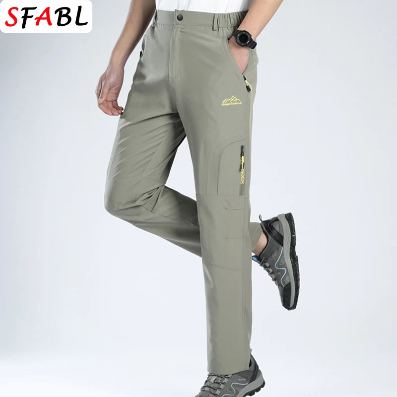 

SFABL Breathable Quick Dry Camping Men's Pants Trekking Climbing Hiking Waterproof Pants Unisex Sports Mountain Trousers for Men