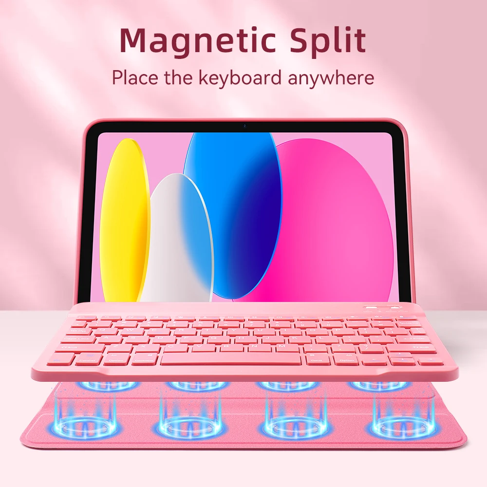 For iPad 10th Gen Case with Pen Holder Tablets English Keyboard Case For iPad Pro11 Air 5 11 iPad 10 9 11th A16 Case