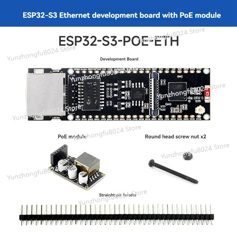 ESP32-S3 Ethernet Development Board Support Wi-Fi and Bluetooth Wireless USB Type-C Port