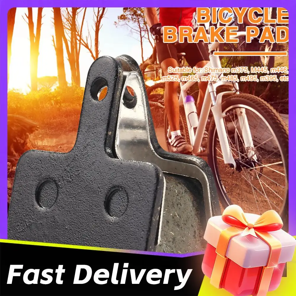 Pastilhas de Freio a Disco de Resina para Shimano M375 M445 M446, Freio Silencioso para Bicicleta MTB, Componente de Ciclismo