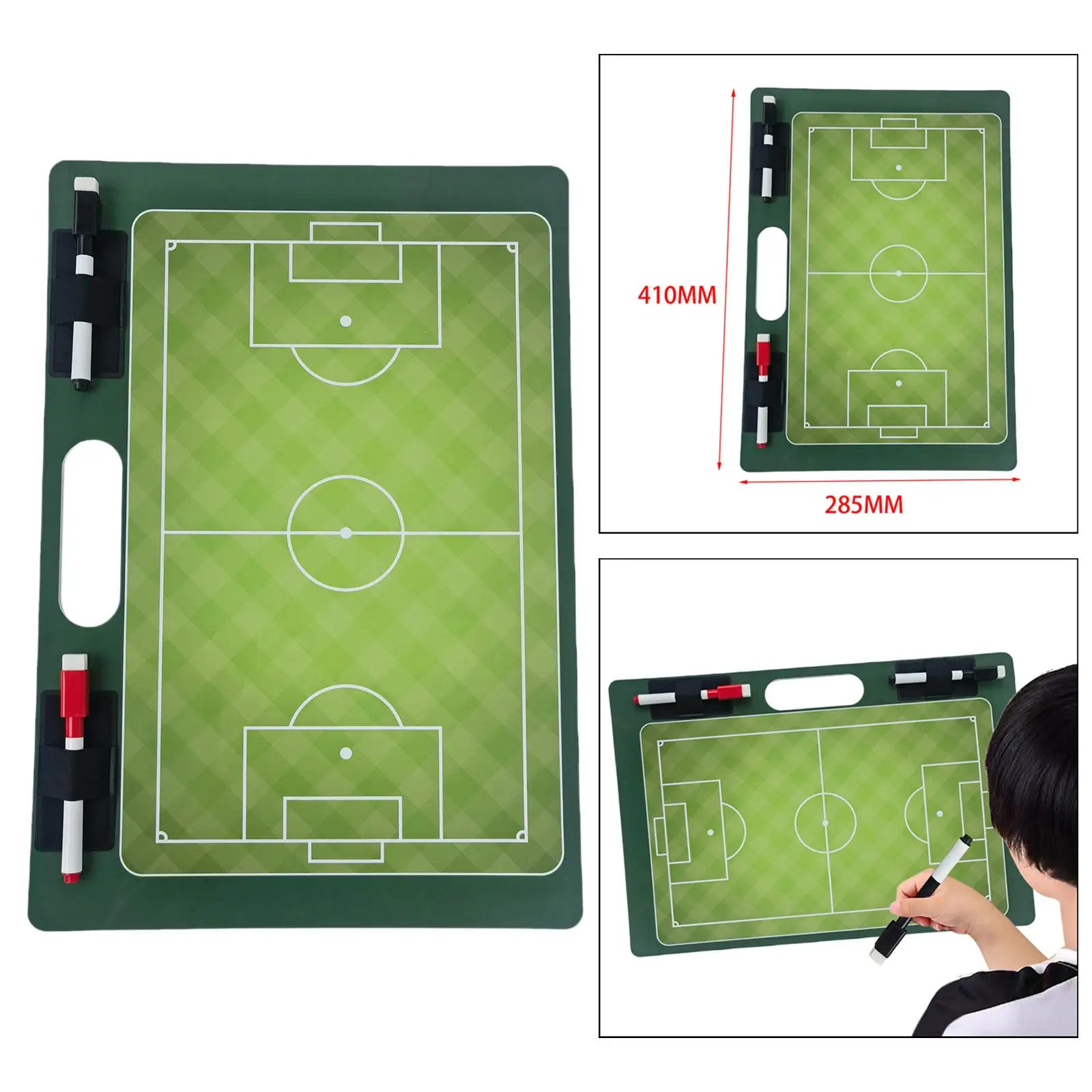 Football Coaching Board Layout Notebook Portable Coaches Clipboard Soccer