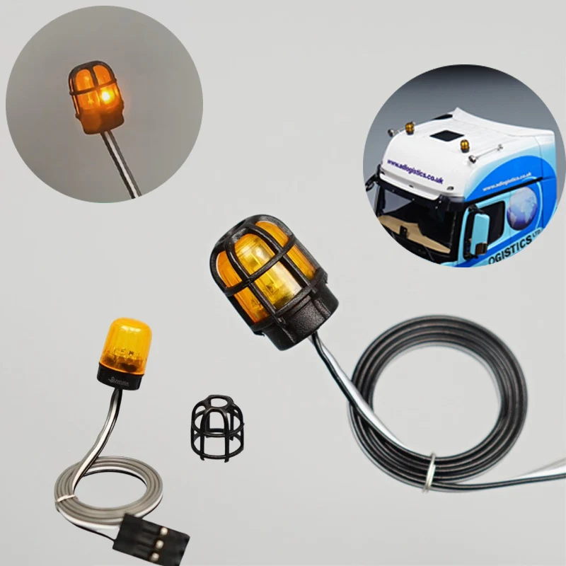 LED Excavator Light Rotating Lamp for 1/14 Tamiya RC Truck Car Scania 770S BENZ VOLVO FH16 MAN