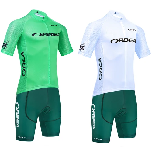 Conjunto de Ciclismo 2025, Jersey de Ciclismo verde, equipo ORBEA ORCA, Jersey para bicicleta, Baberos, pantalones cortos, Ropa antidesgaste, Maillot de bicicleta