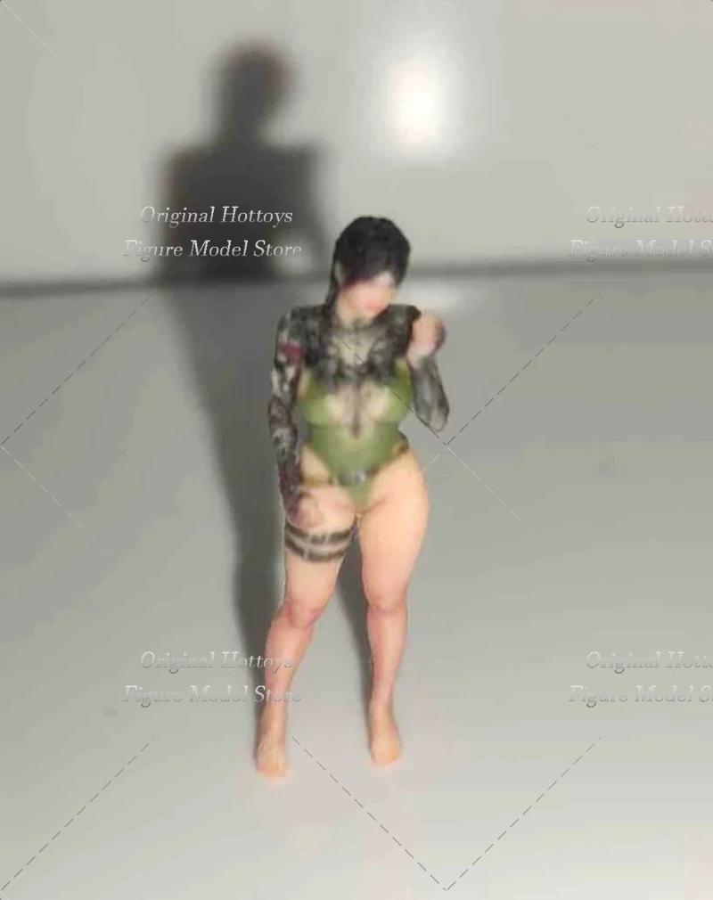 In Stock 1/18 Scale Female Soldier Rose Tattoo Cool Girl Mini Sculpture Full Set About 9.5cm Action Figure Model Doll Gifts