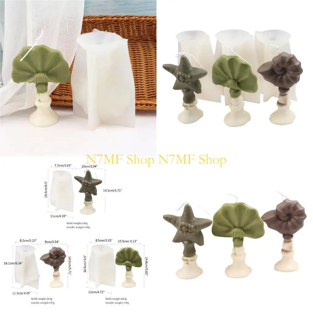 

N7MF Раковина Морская Звезда Гребешок Свеча Смола Формы Свечи Силиконовые Формы для Декора Партии