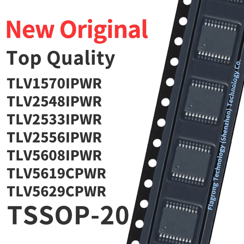 

1 Piece TLV1570IPWR TLV2548IPWR TLV2533IPWR TLV2556IPWR TLV5608IPWR TLV5619CPWR TLV5629CPWR TSSOP-20 Chip IC New Original