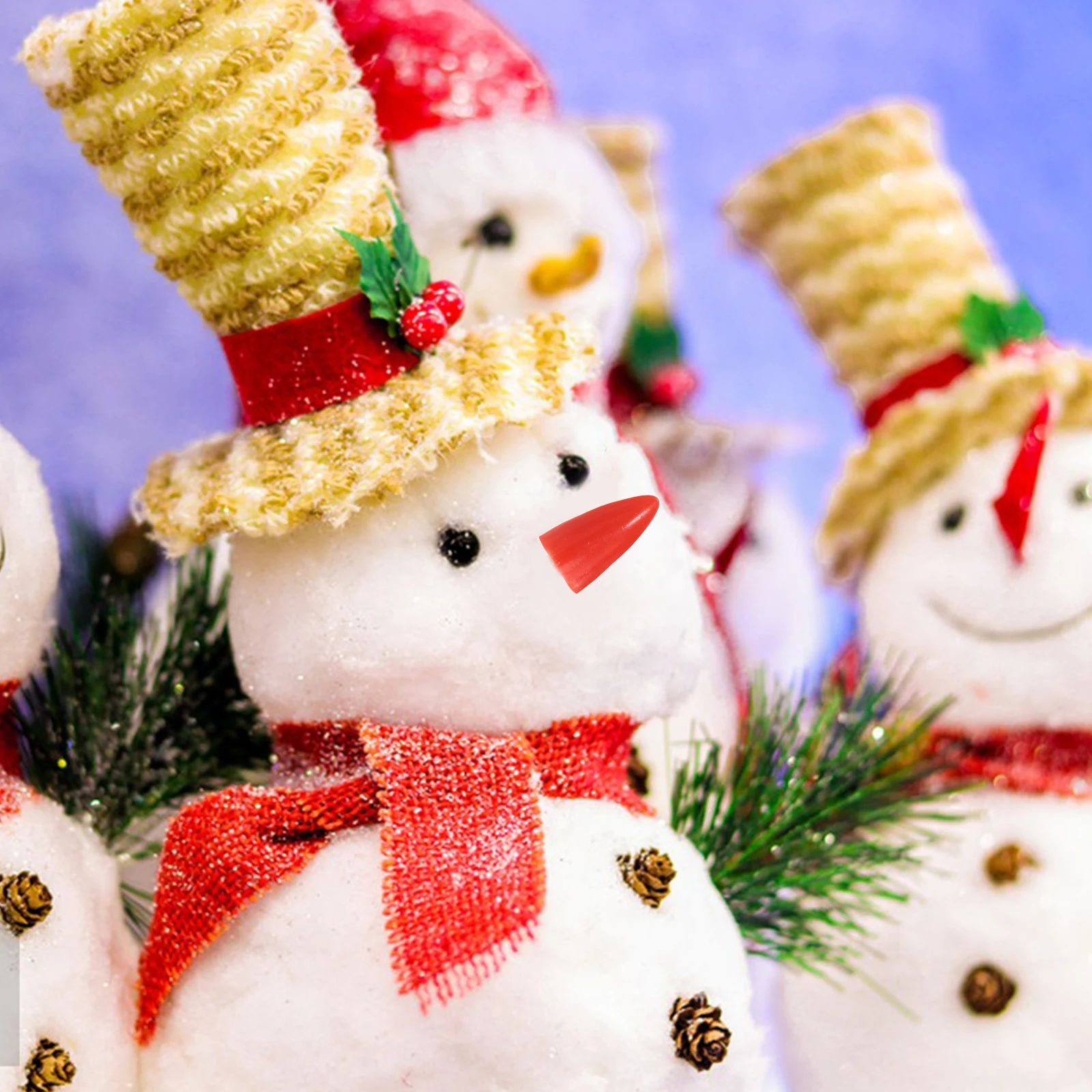 100 Uds. Kit de manualidades Diy con forma de zanahoria y nariz de muñeco de nieve para niños, Mini decoración, suministros de construcción para actividades al aire libre e invierno, cuentas de plástico