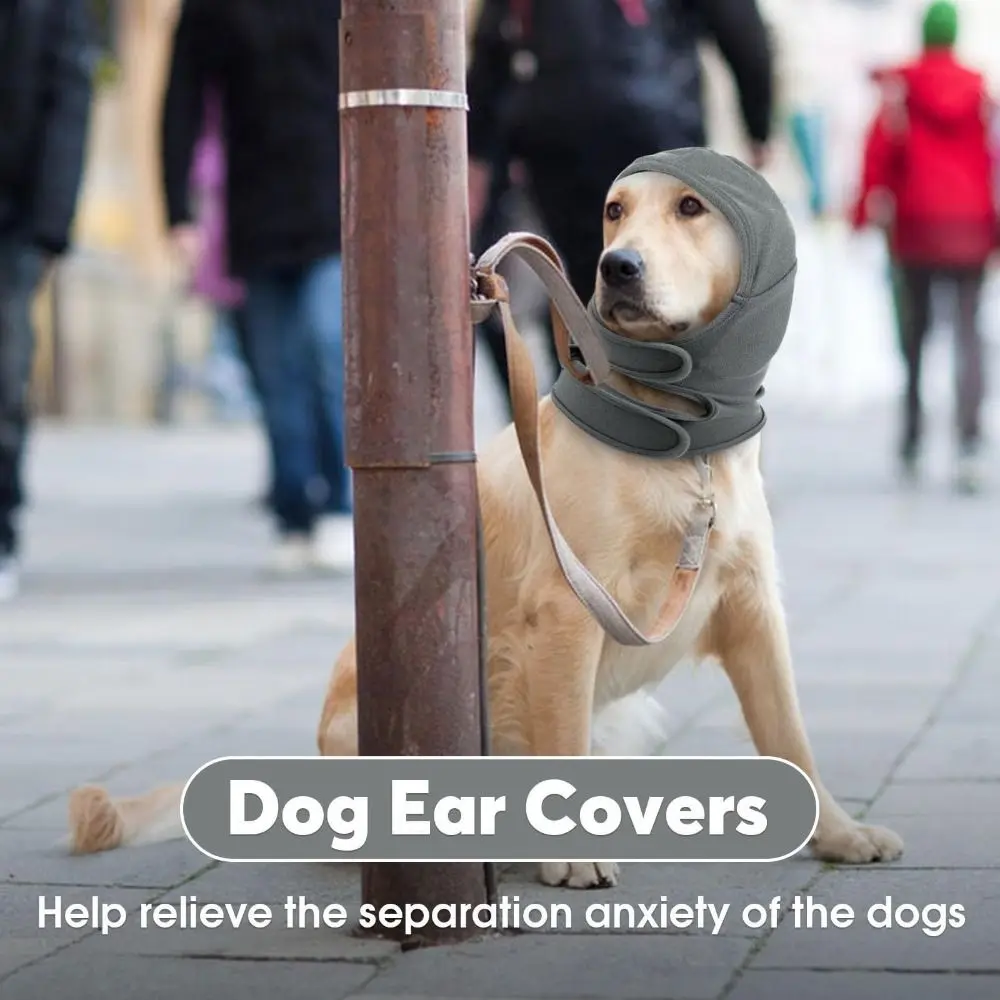 مهدئا غطاء رأس دافئ الكلب تهدئة هود قابل للتعديل قابل للغسل غطاء أذن الكلب تنفس مريحة وشاح الكلب قبعة الخريف الشتاء