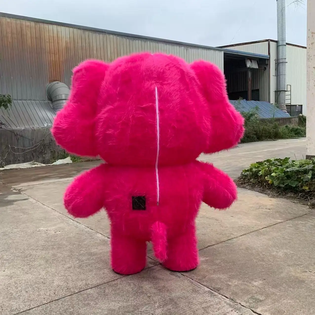 ชุดมาสคอตช้างสีชมพูแบบเป่าลม เดินได้ สำหรับงานคริสต์มาส การแสดงอนิเมะ งานปาร์ตี้ ไม่มีแบตเตอรี่ในตัว