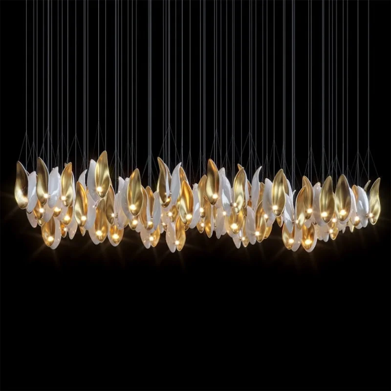 

2026 New Nordic Gold Hardware Pendant Lamp, Lustre Chandelier for Living Room & Dining Room, Stylish Ceiling Decor Light