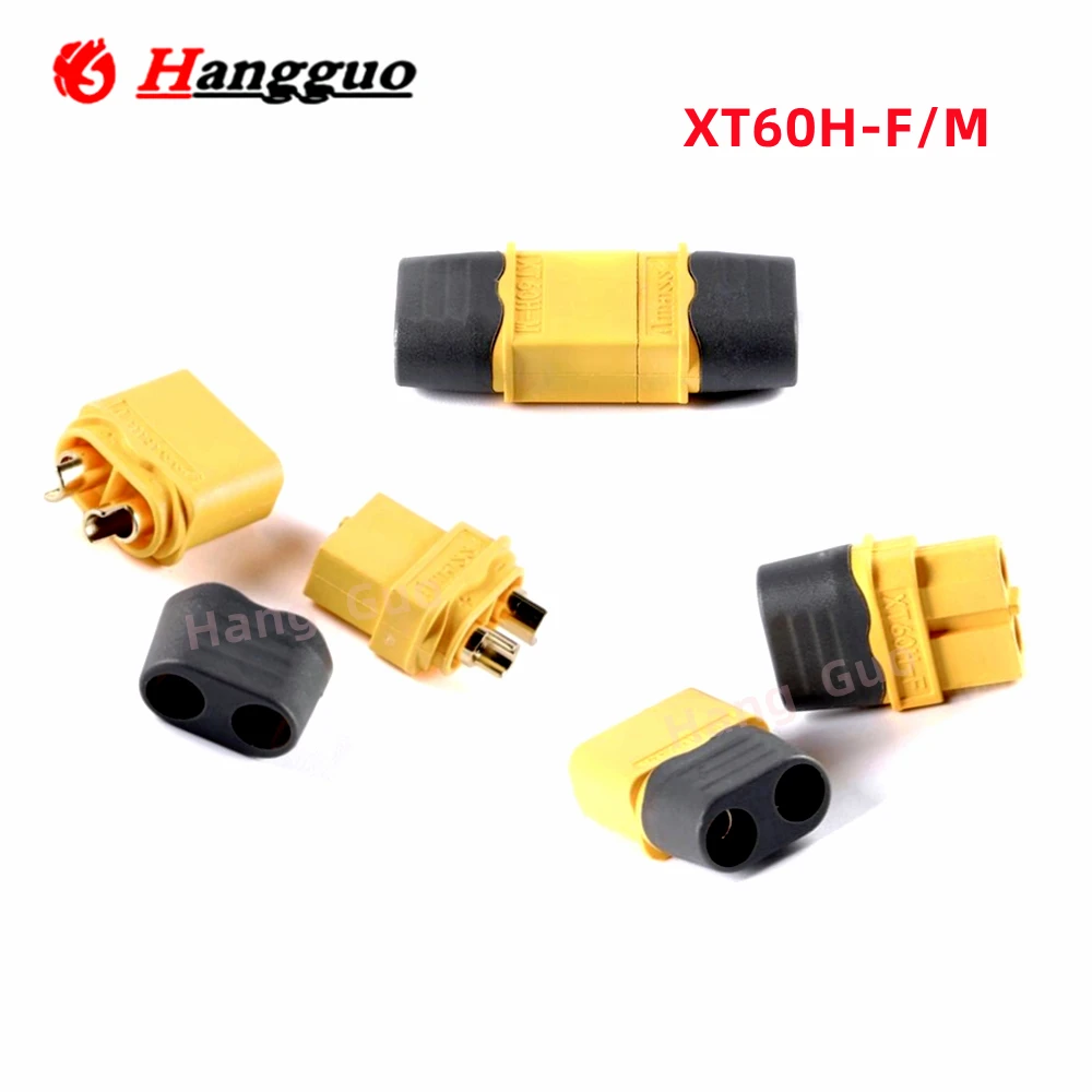 10PCS=5pair Original XT60H-M/F male/female welded wire with jacketed aircraft model Lithium battery controller connector plug