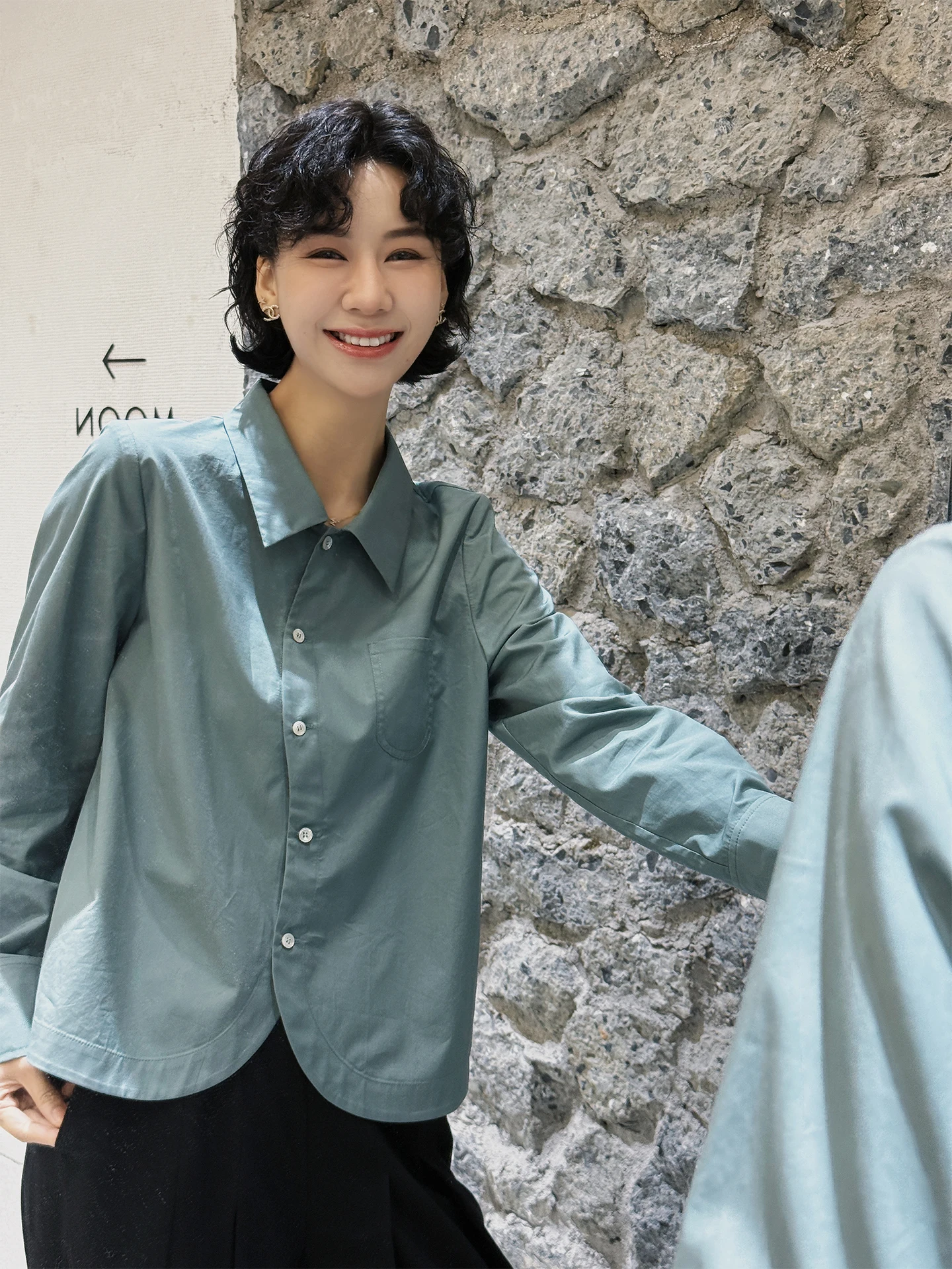 

TT Lesaire Irregular Collar ort Sve Long irt Women Small Size Spring Collection Comfortable Breathable irt