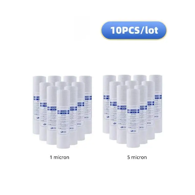 10 PCS Universal Water Filter PP Cotton Filter Cartridge Sediment Water Filters Polypropylene Material
