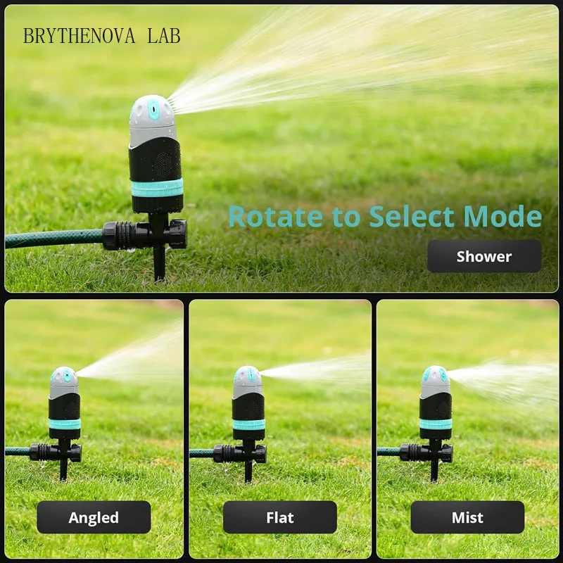 360° Automatic Rotating Garden Sprinkler Multi-angle Water Saving Nozzle Irrigation for Lawn Yard Flower Plant Watering