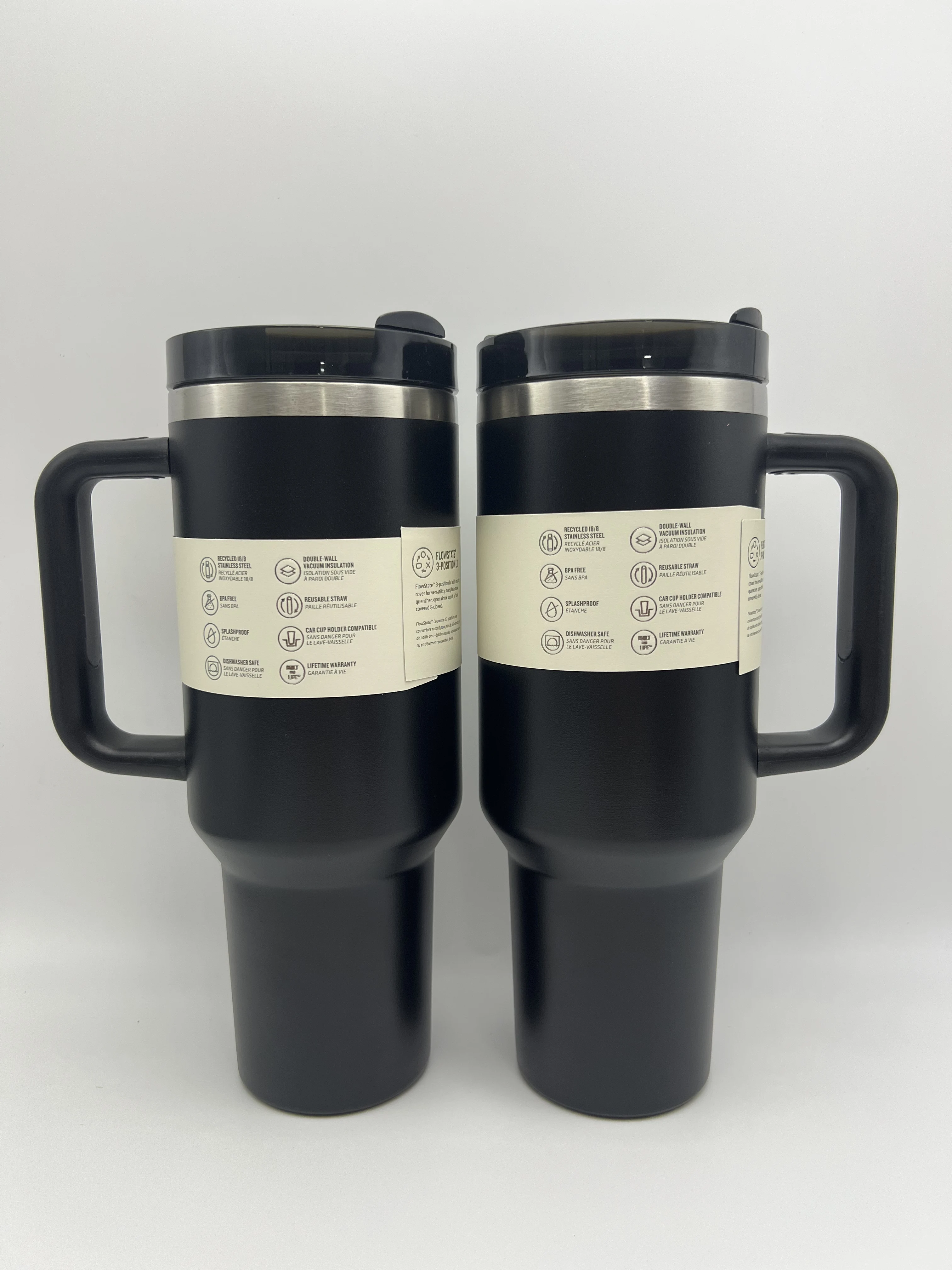 

New 2nd generation 40oz handle cup double-layer stainless steel thermal insulation and cold insulation car cup Bingba cup,