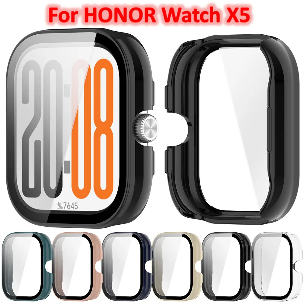 2in1 حافظة لهاتف HONOR Watch X5 من الزجاج المقسى المضاد للخدش واقي للشاشة غطاء شل لملحقات ساعة HONOR X5 #1