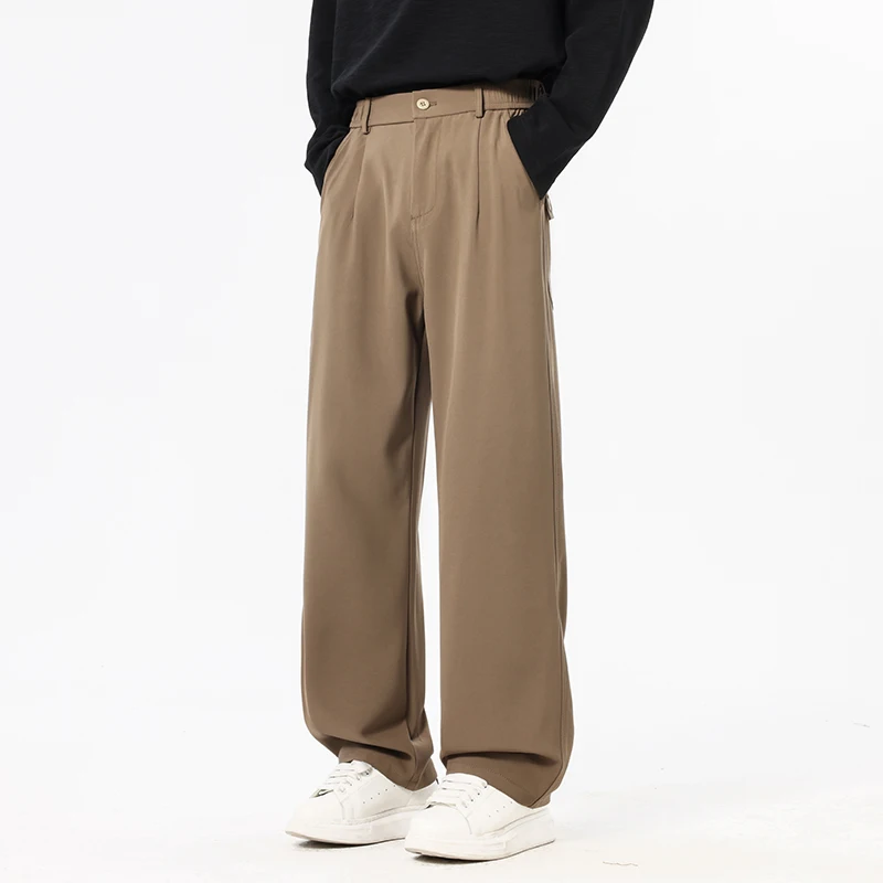 

American Retro Cargo Pants for Men Straight Leg Wide Trousers Loose Casual Drape New Autumn Pants Men American Vintage Pants