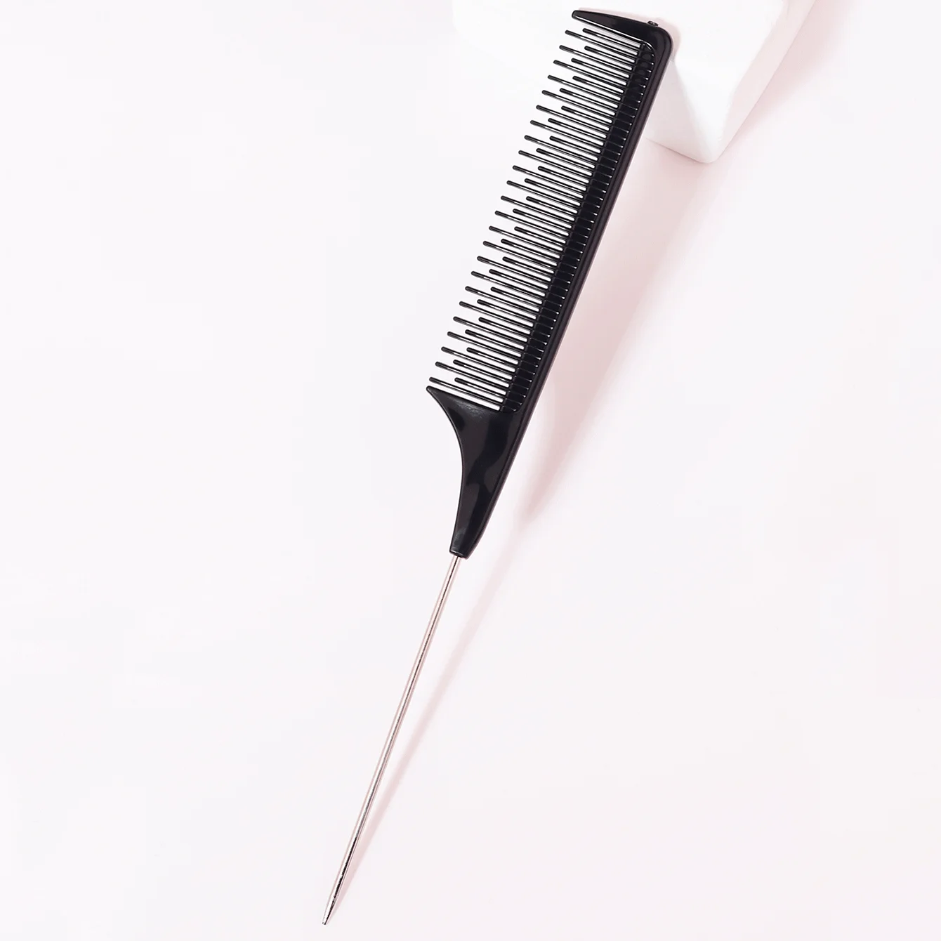 Professional hair comb, stainless steel salon cutting and styling comb, anti-static styling tool, special for real hair wigs
