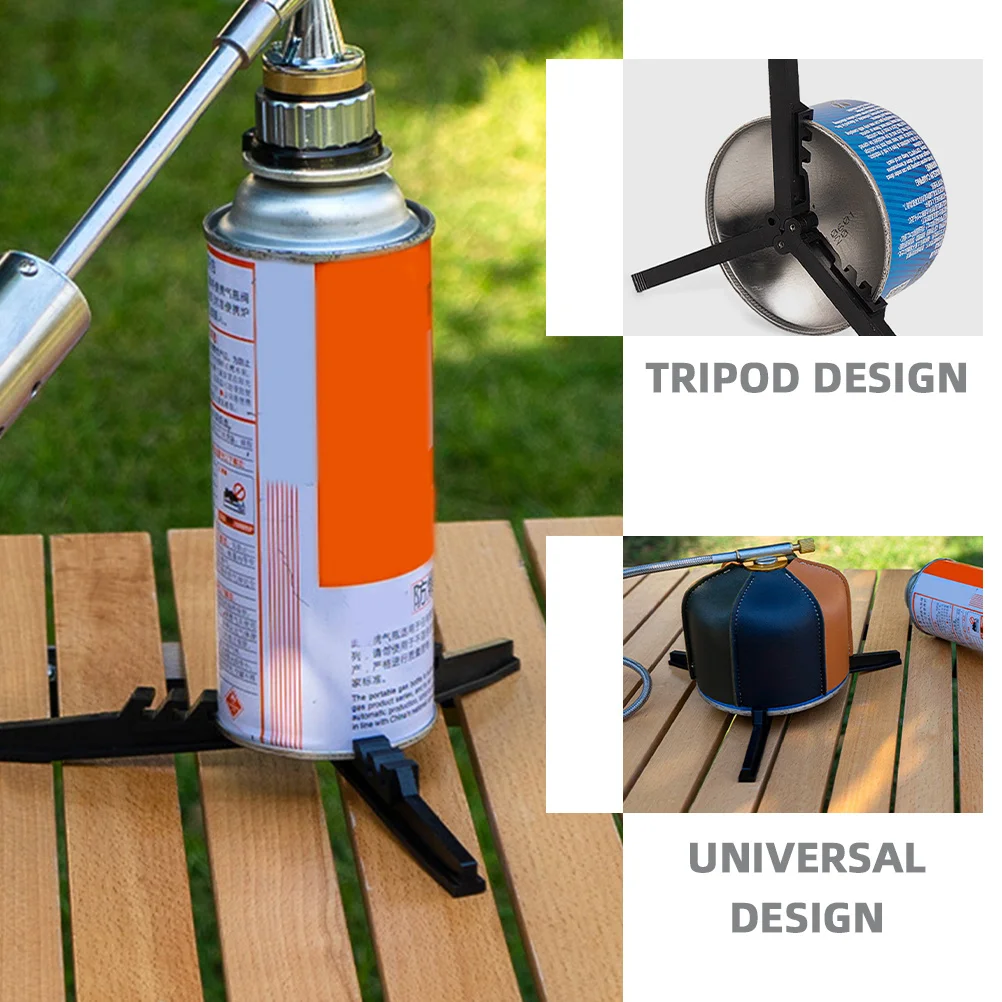 

Outdoor Gas Tank Support Bracket Foldable Lightweight Camping Gas Tank Holder Tripod Stand for Hiking Portable