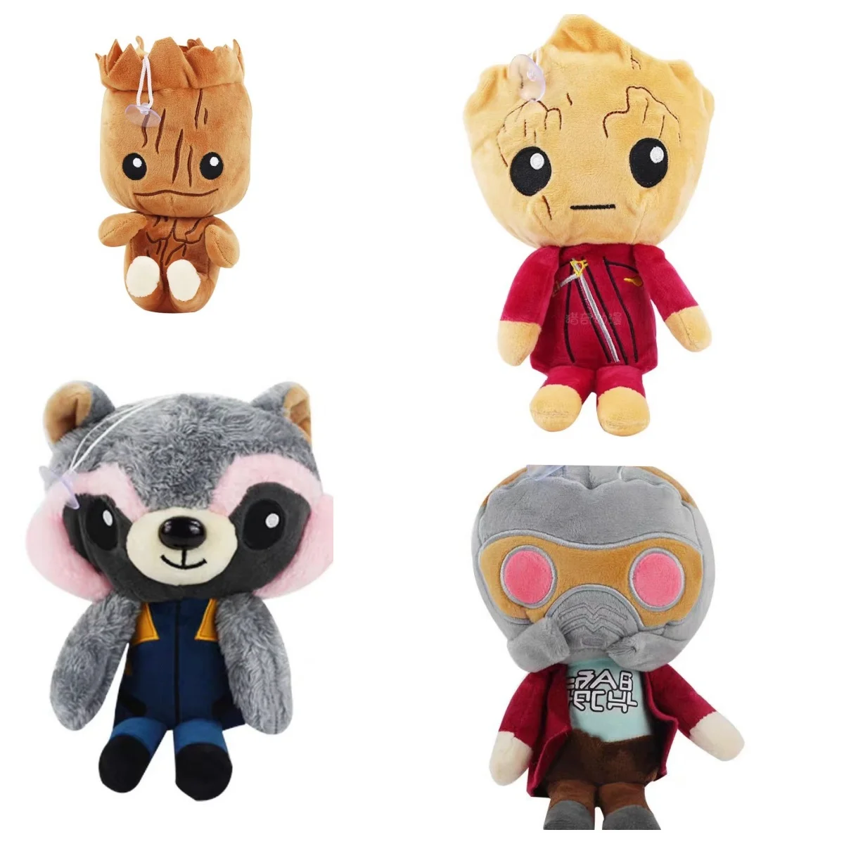 2Q Guardians of the Galaxy Rocket Raccoon Star Lord Groot Fairy Doll Cartoon Action Figure Children Gift to Friends