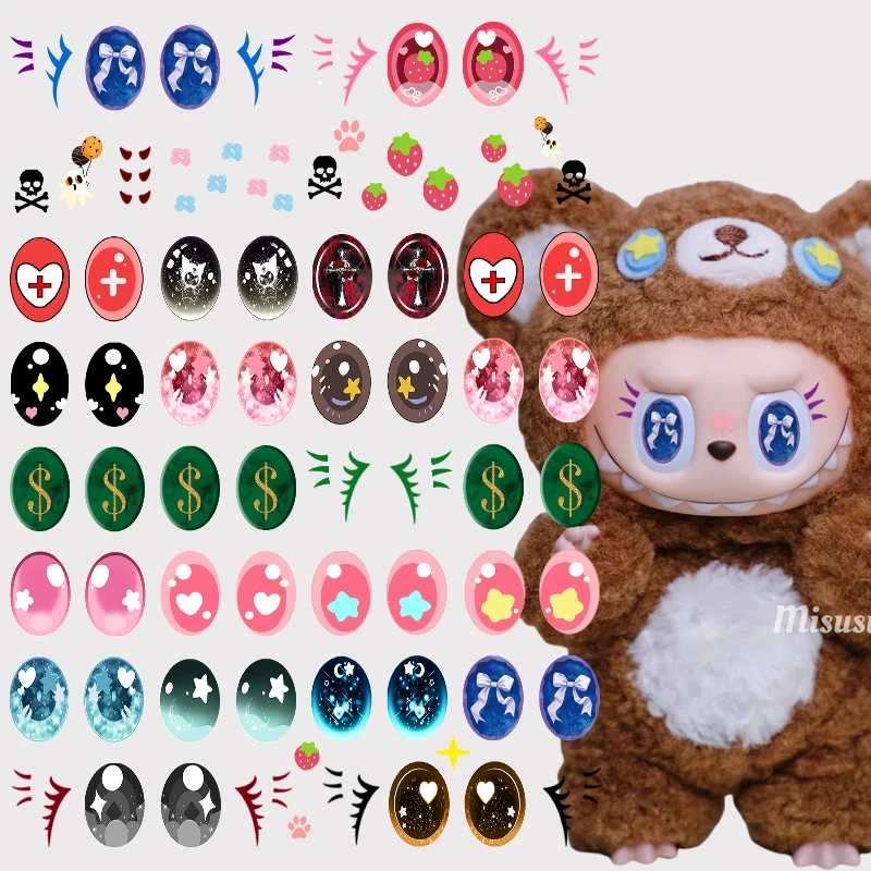 

Labubu V1v2v3 New Eye Stickers Mokoko Series Same Eye Stickers Diy Labubu Doll Material Props 10th Anniversary Labubu Accessorie