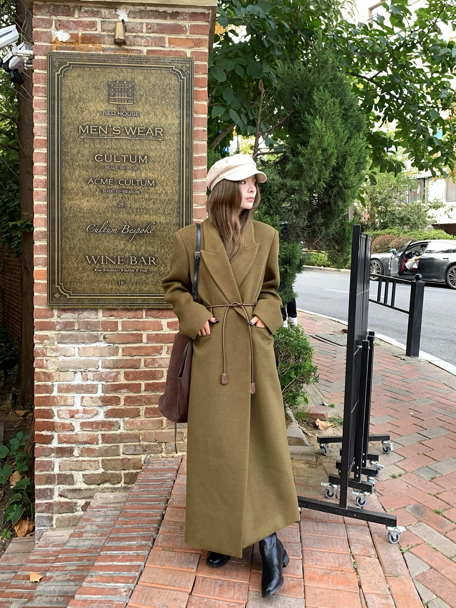 

Женское шерстяное пальто ChenMiFan средней длины, свободного кроя, осенне-зимняя верхняя одежда, утепленное полиэстером и вискозным волокном, длинный рукав