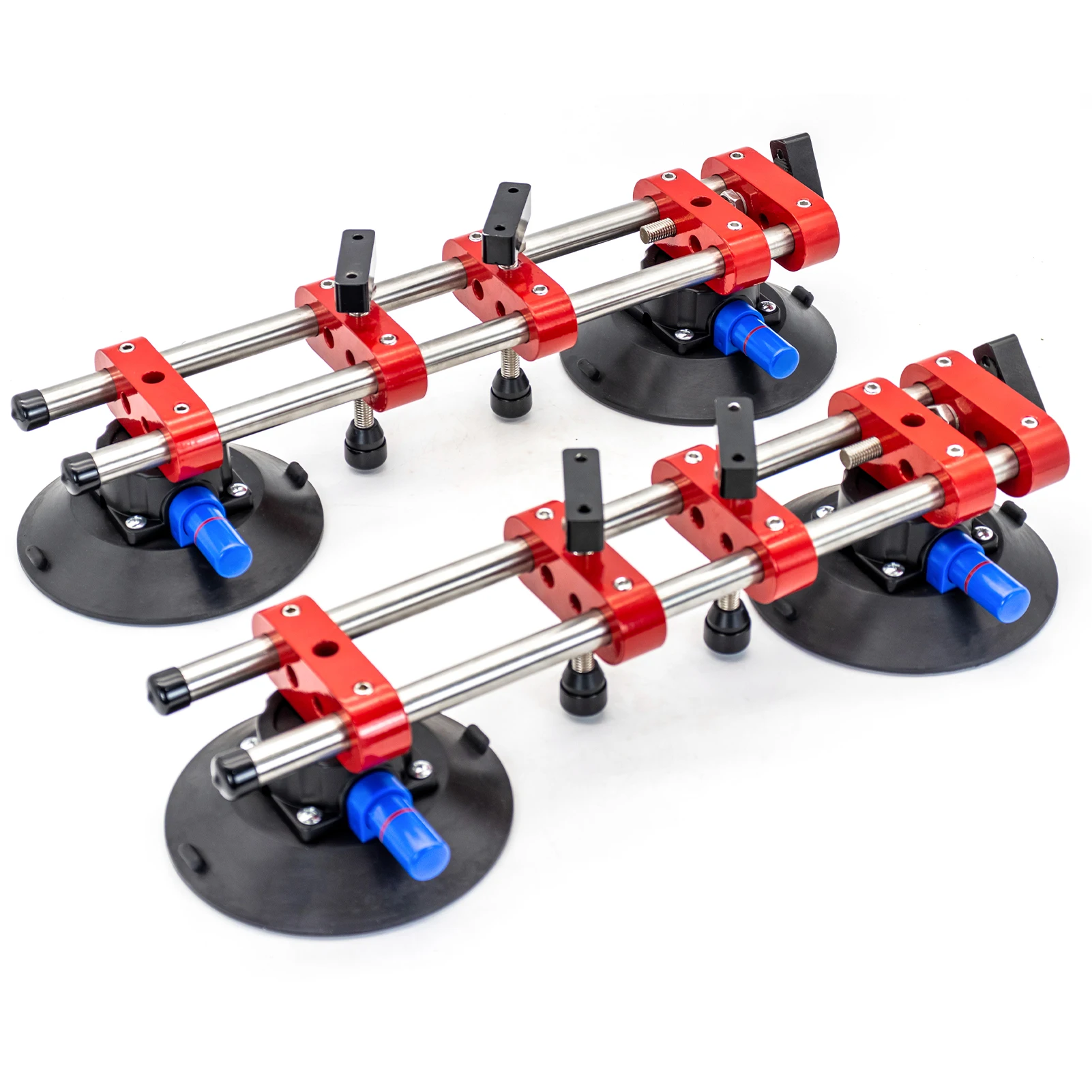 Adjustable Seamless Stone Seam Setter 6 Inch Vacuum Suction Cup Setter with Pressure Guage for Tile Joint Leveling Hand Tool