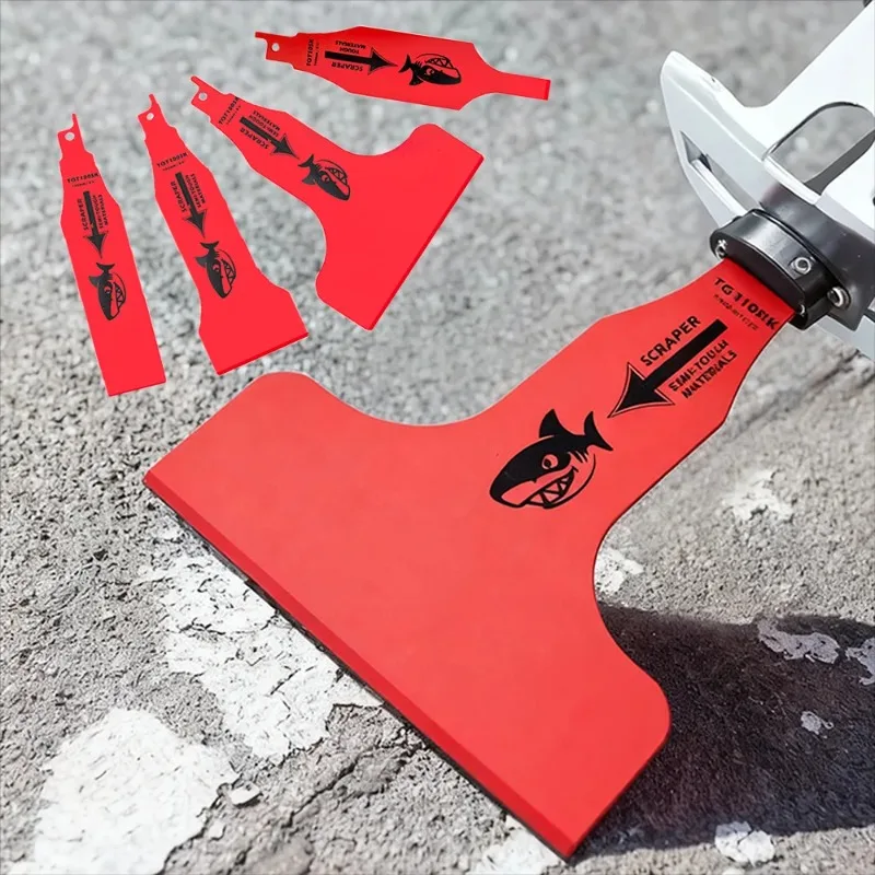4Pcs Reciprocating Saw Scraper Blades High Carbon Steel Tile Cleaning Tool Remove Mortar Adhesive For Ceramic Wall Surfaces