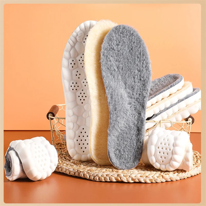 

Wool Thermal Insole, PU Ultra Soft Breathable Insole, Customizable Insole, Suitable for Both Men and Women Insole