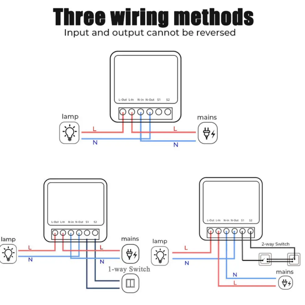 Picture 7: 16A Tuya Smart WiFi Switch 2-Way control DIY Switch Circuit Breaker Module App Voice Control Alexa Google Smart Home Automation