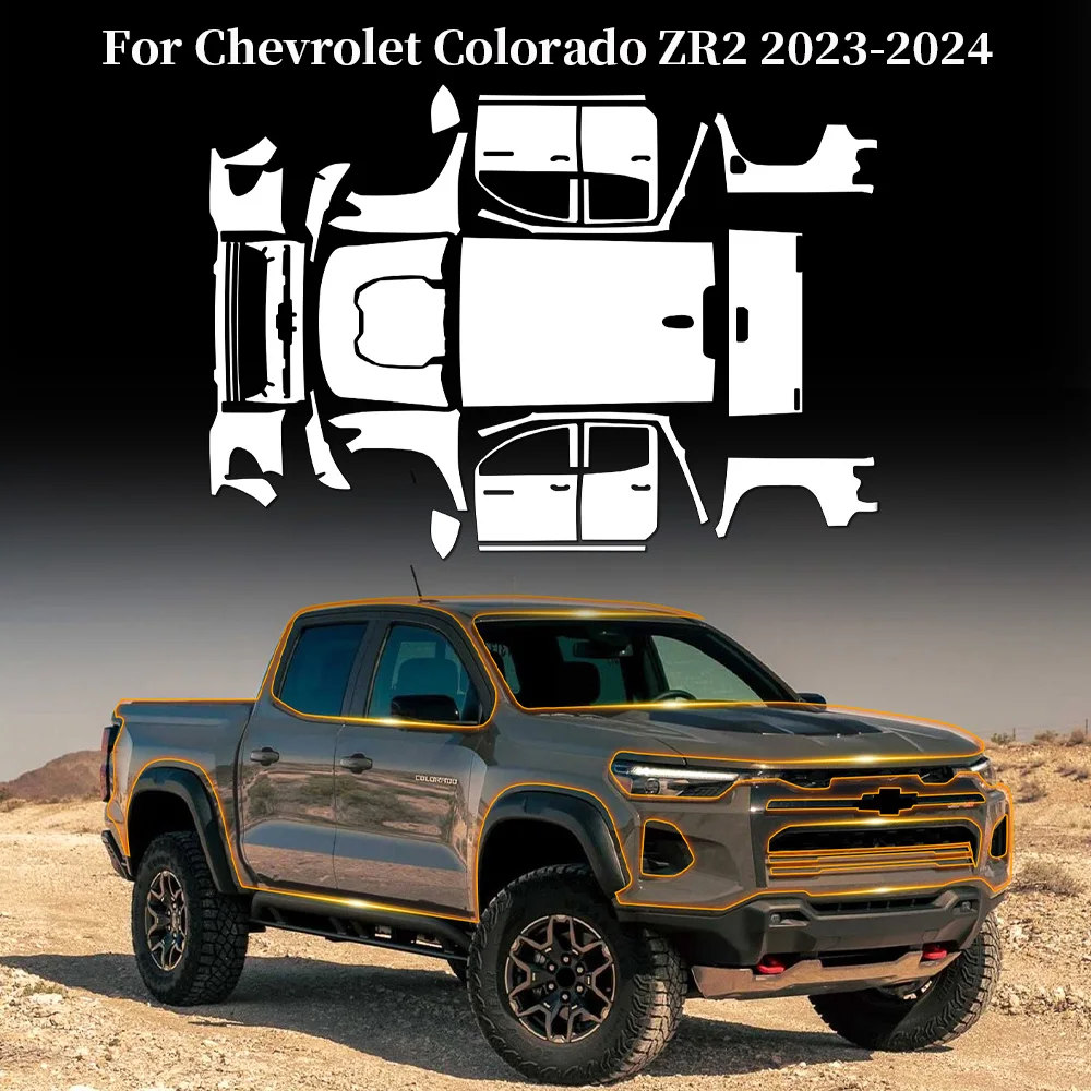 

For Chevrolet Colorado ZR2 2023 2024 Anti-Scratch TPU Paint Protection Film Car Body Clear Bra Pre-cut PPF Resistant Invisible