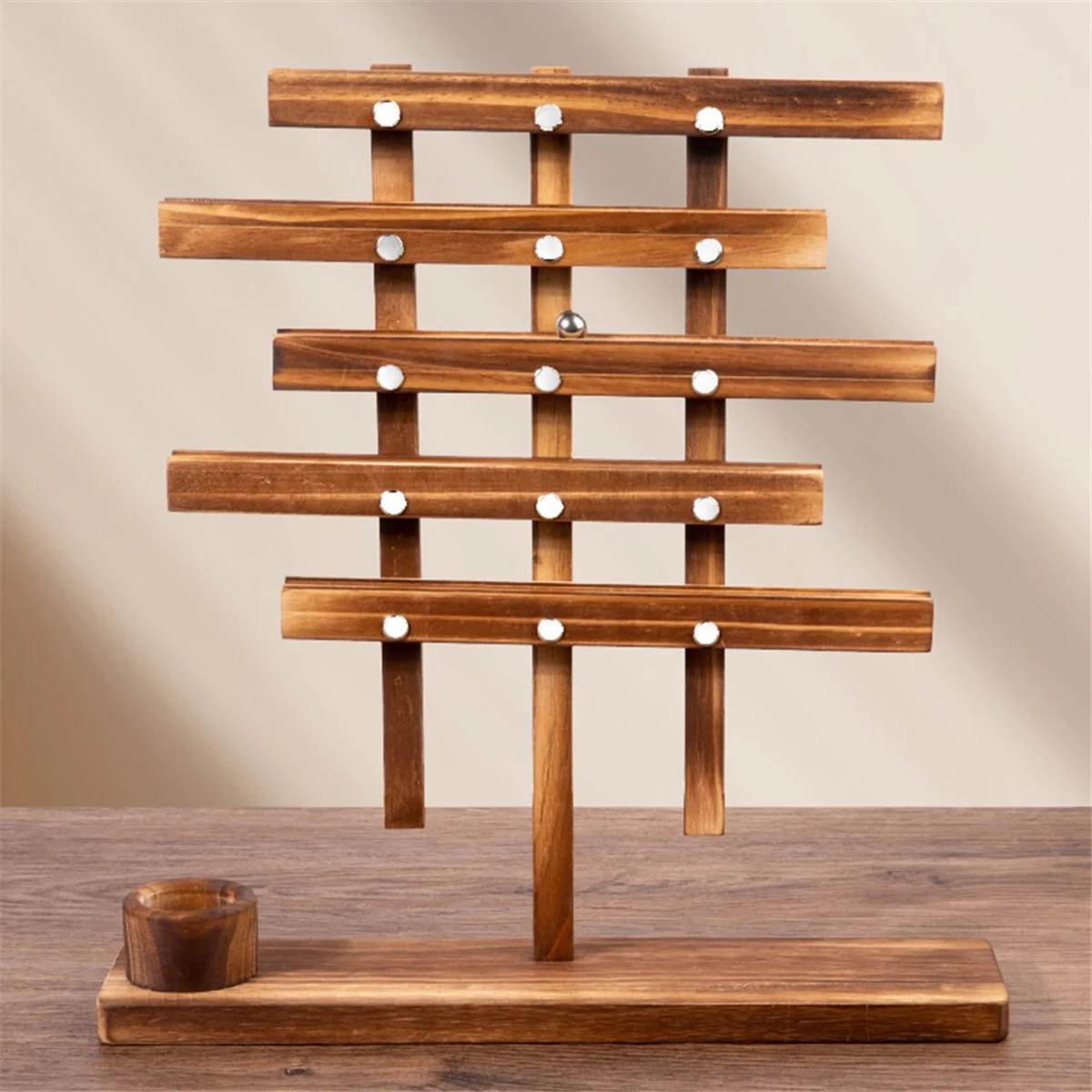 X55A-Wood équilibrage stratégie Puzzle billes famille jeu de société apprentissage jouet éducatif, pour enfants équilibrage de balle et de balle